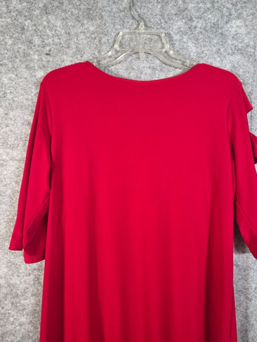 Ciara Sun Woo Red Cutout Sleeve Top XL V Neck Party Glam Blouse - Picture 7 of 8